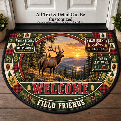 Elk Ridge - Field Friends Personalized Half Round Mat | 5To9Vibe