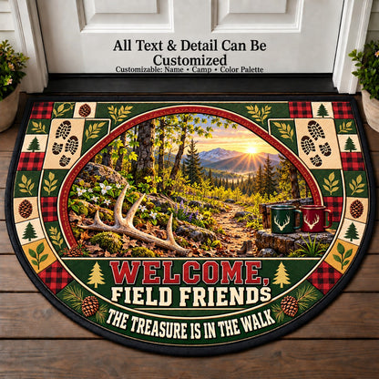 Shed Antler Search - Field Friends Personalized Half Round Mat | 5To9Vibe