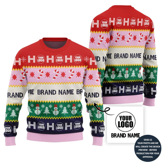 Fierce Custom Club Logo Ugly Christmas Sweater