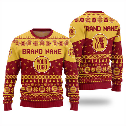 Fierce Custom Logo Ugly Christmas Sweater