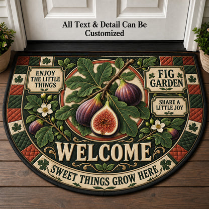 Fig Garden Personalized Half Round Mat | 5To9Vibe