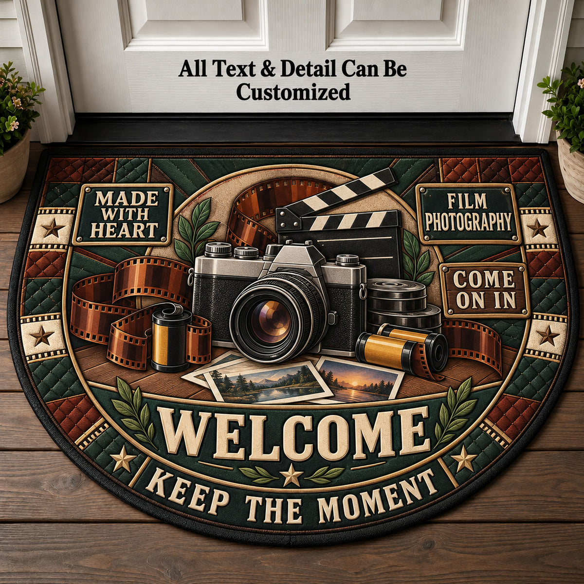 Film Photography Personalized Half Round Mat | 5To9Vibe