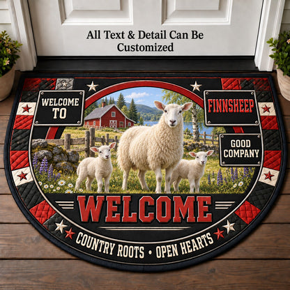Finnsheep Personalized Half Round Mat | 5To9Vibe