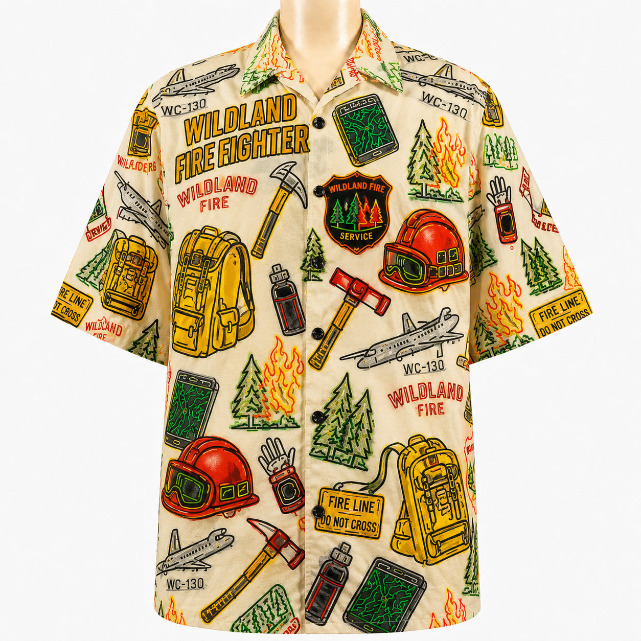 Wildland Firefighting FireFighter America 250 Version Unisex Hawaiian Shirt For Men and Women