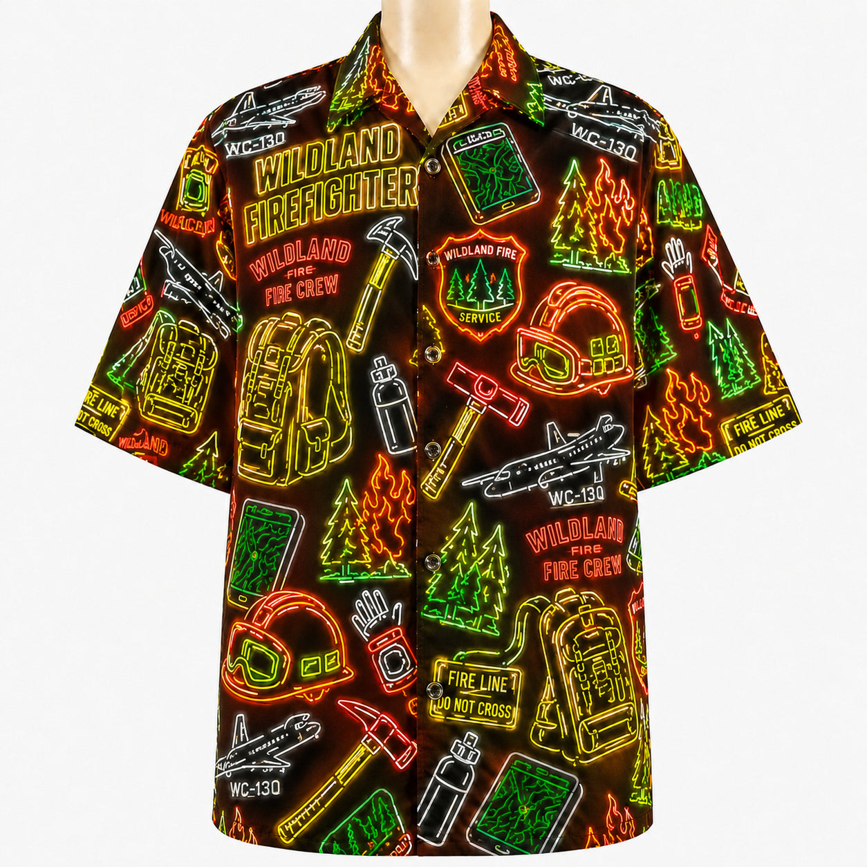 Wildland Firefighting FireFighter America 250 Version Unisex Hawaiian Shirt For Men and Women