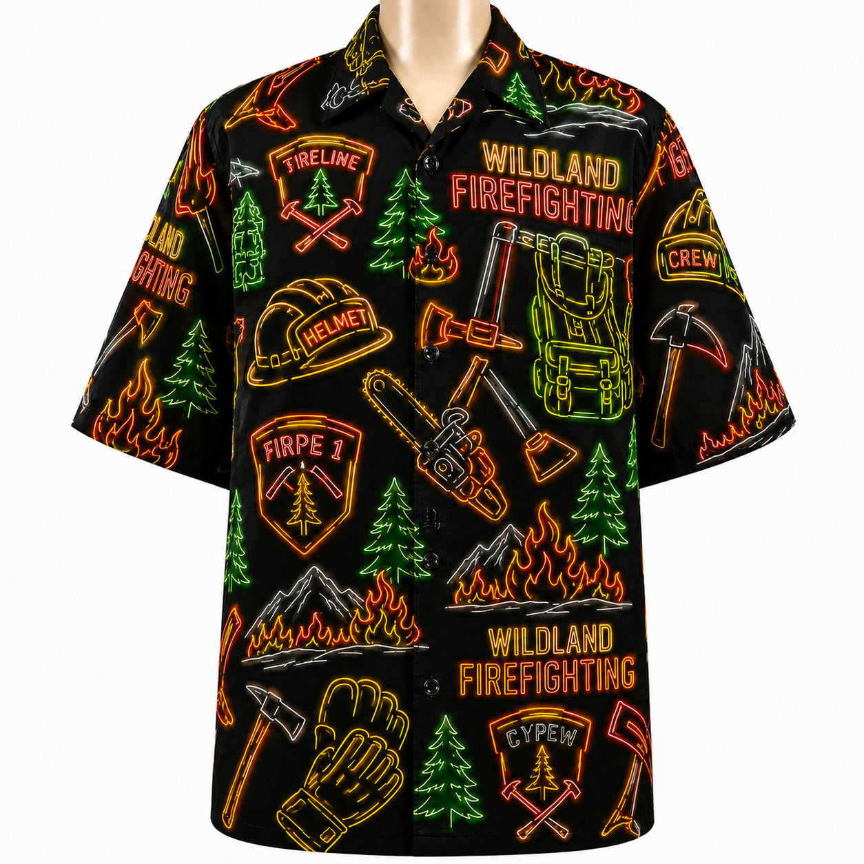 Wildland Firefighting FireFighter America 250 Version Unisex Hawaiian Shirt For Men and Women
