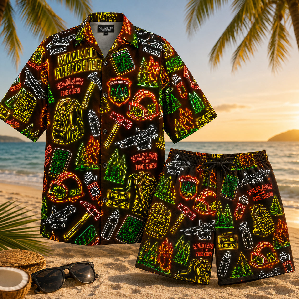 Wildland Firefighting FireFighter America 250 Version Unisex Hawaiian Shirt For Men and Women