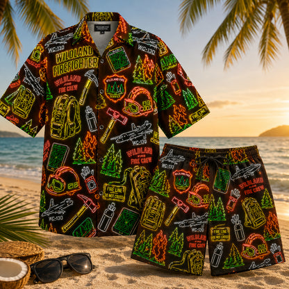 Wildland Firefighting FireFighter America 250 Version Unisex Hawaiian Shirt For Men and Women