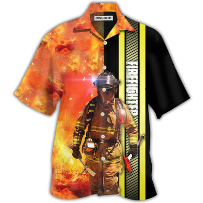 Hawaiian Shirt / Adults / S Firefighter Hot Fire - Hawaiian Shirt 