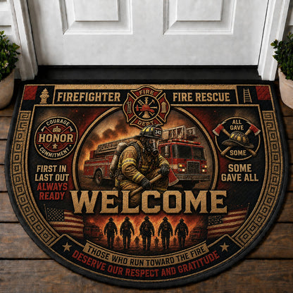 US Military Pride Quilted Print Premium Welcome Mat – Personalized Doormat