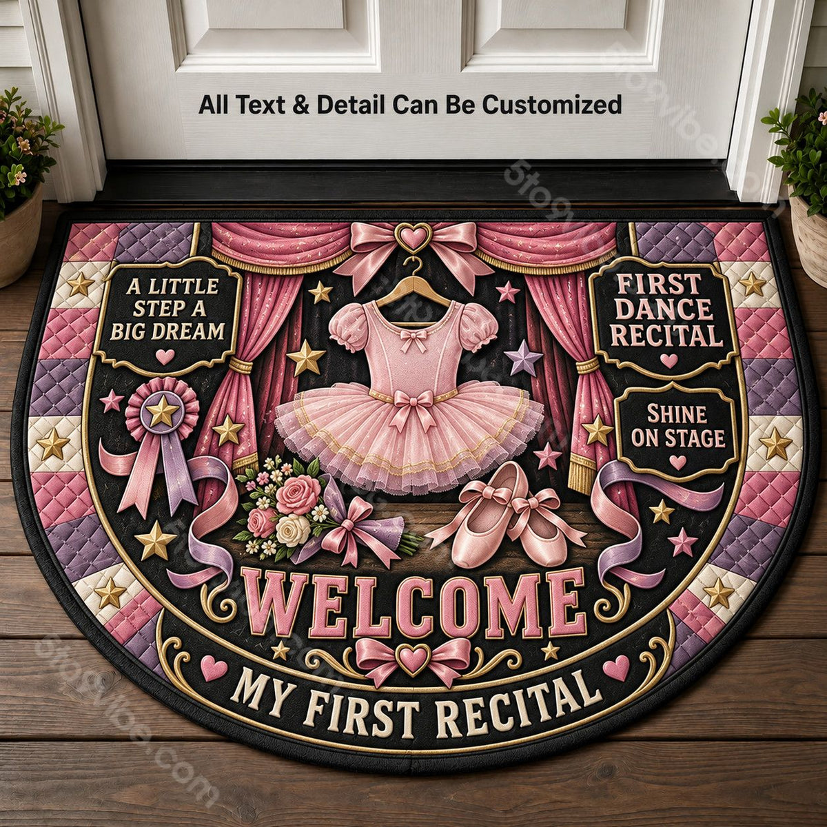 First Dance Recital Personalized Half Round Mat | 5To9Vibe