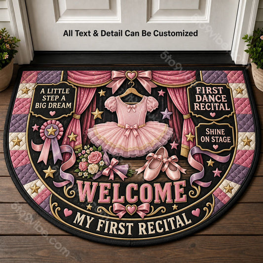 First Dance Recital Personalized Half Round Mat | 5To9Vibe