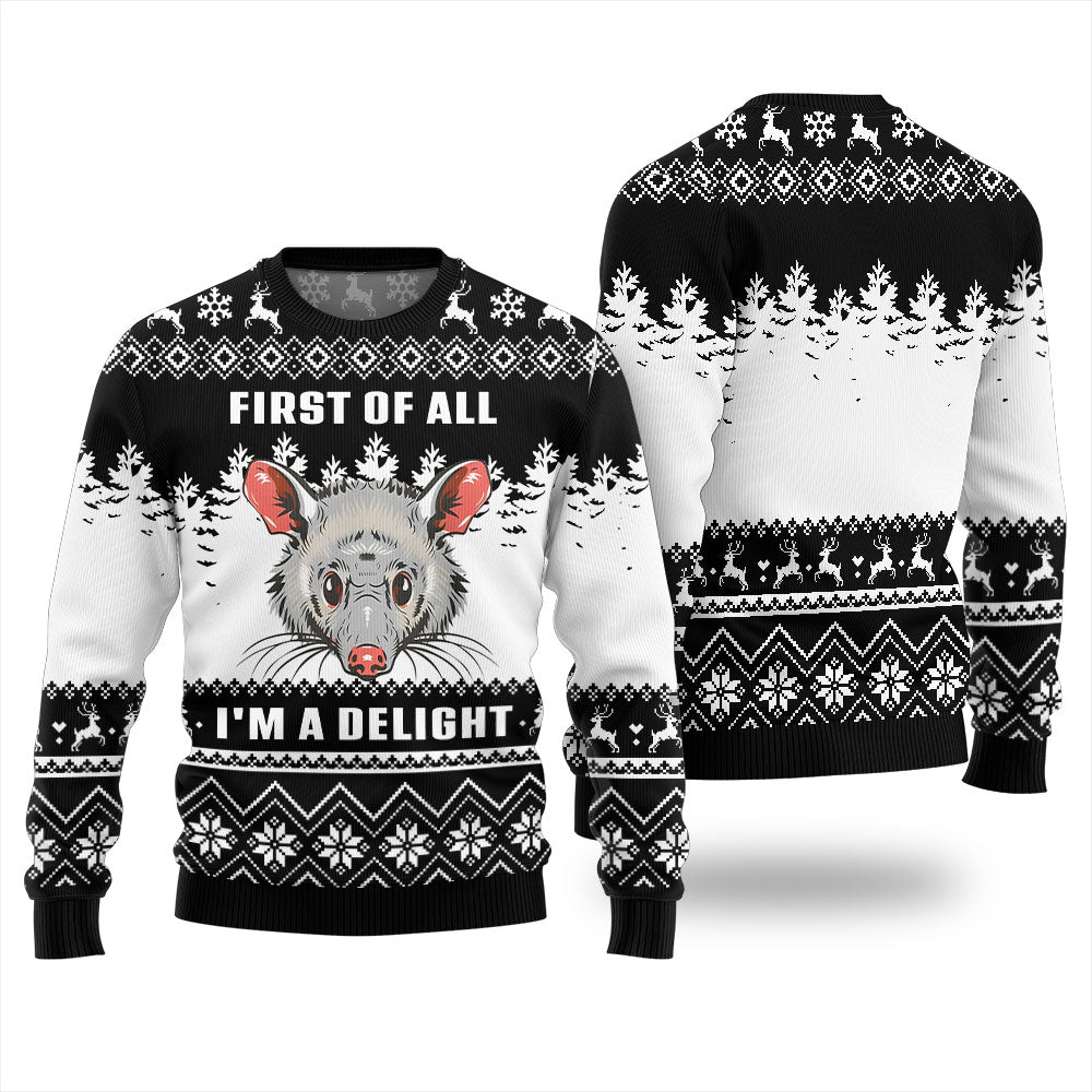 First Of All I Am A Delight Christmas Sweater