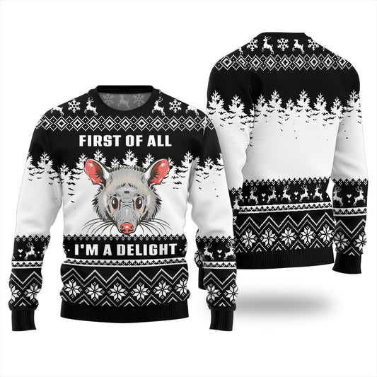 First Of All I Am A Delight Christmas Sweater