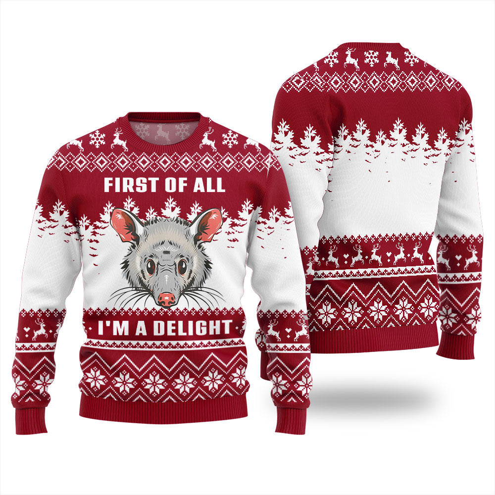 First Of All I Am A Delight Christmas Sweater
