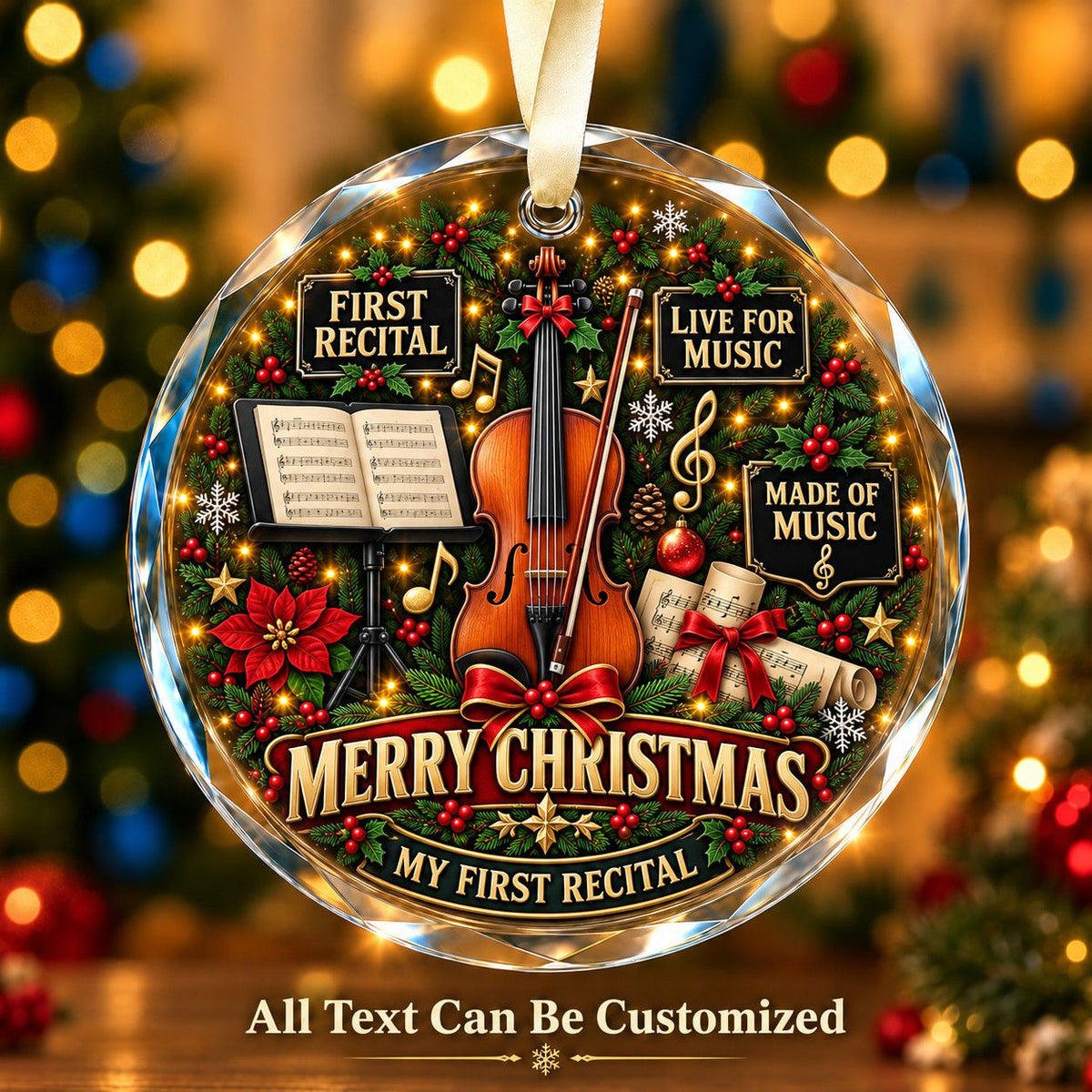 First Recital Personalized Glass Ornament | 5To9Vibe