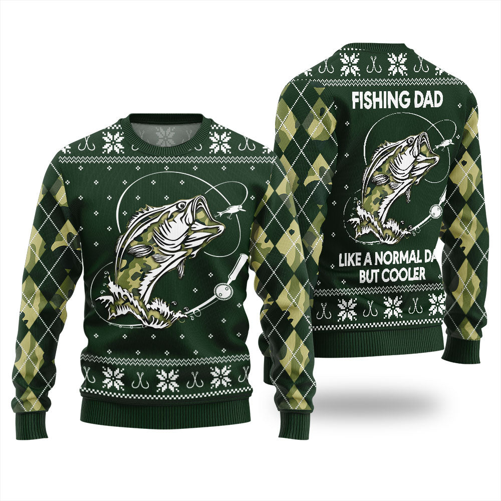 Fishing Dad Ugly Holiday Sweater