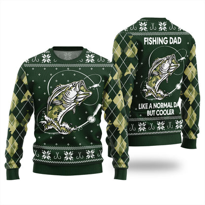 Fishing Dad Ugly Holiday Sweater