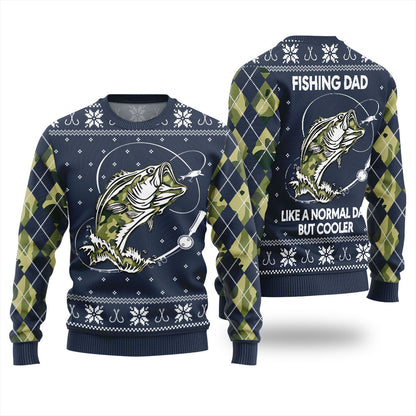 Fishing Dad Ugly Holiday Sweater