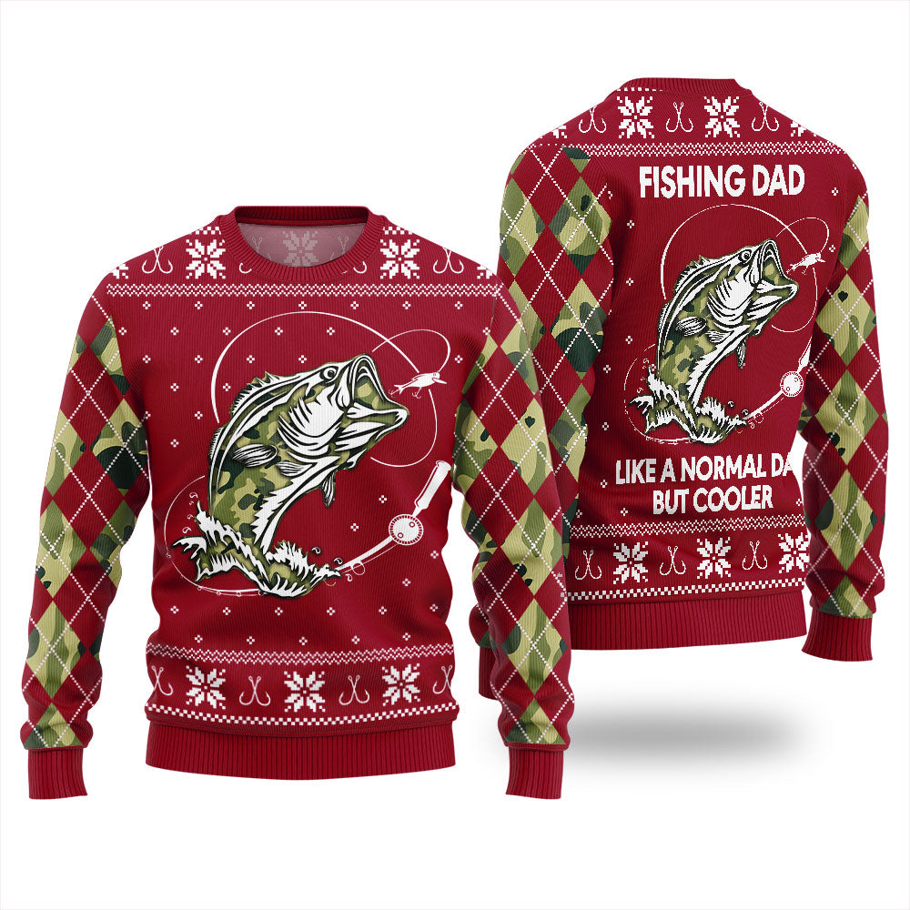 Fishing Dad Ugly Holiday Sweater