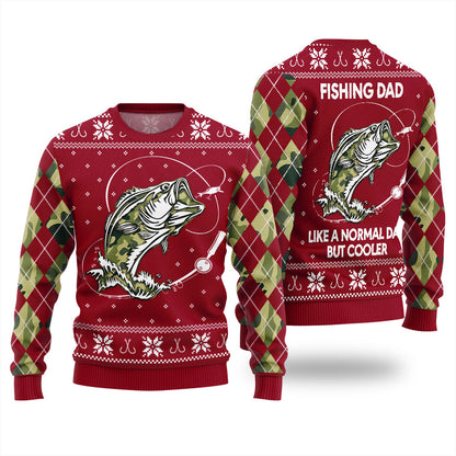 Fishing Dad Ugly Holiday Sweater