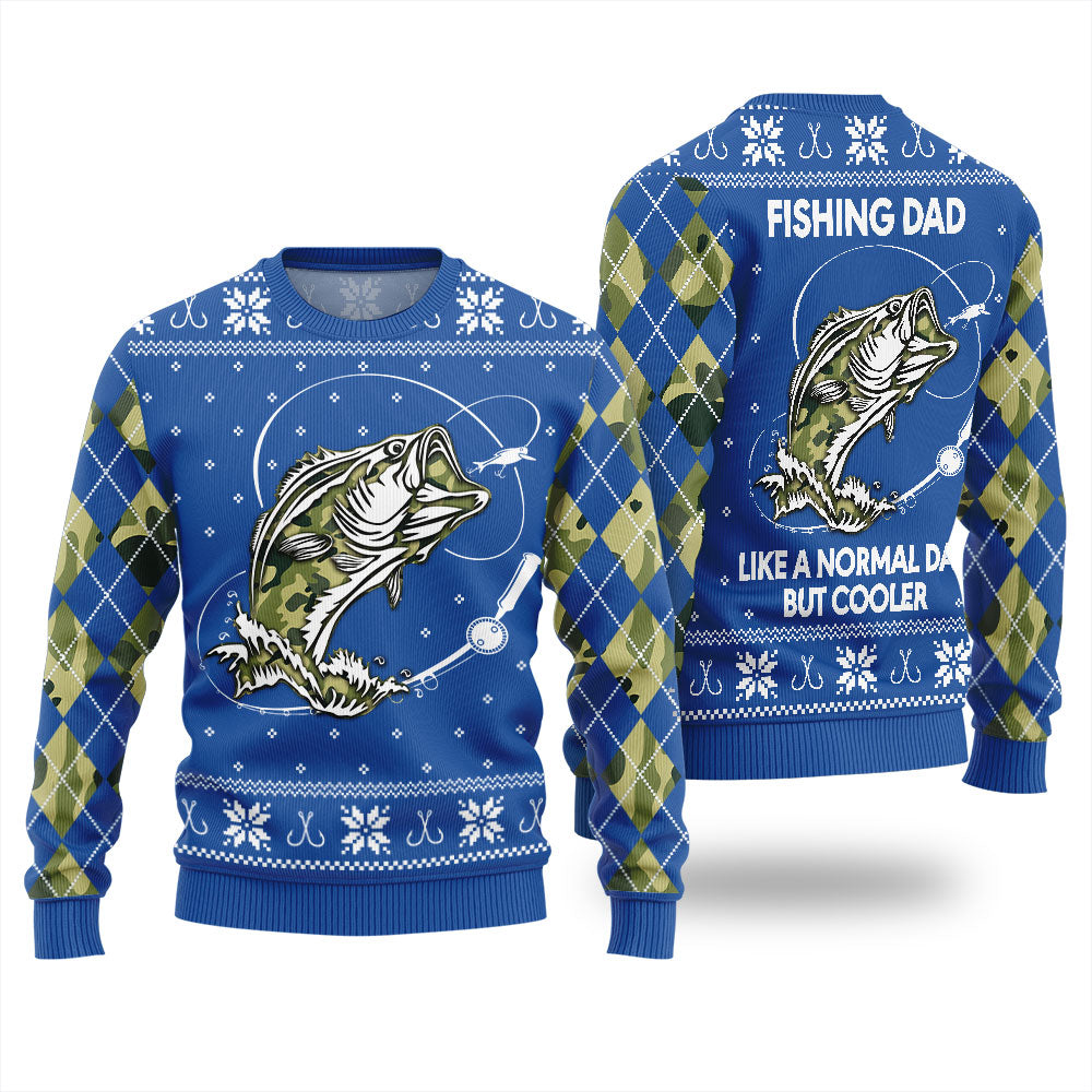 Fishing Dad Ugly Holiday Sweater