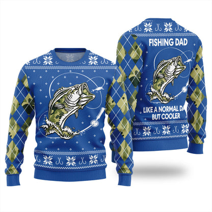 Fishing Dad Ugly Holiday Sweater