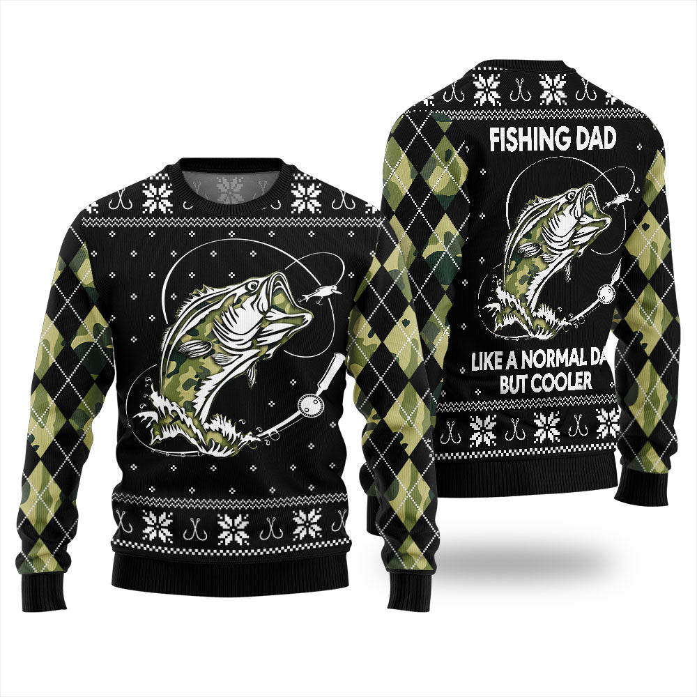 Fishing Dad Ugly Holiday Sweater