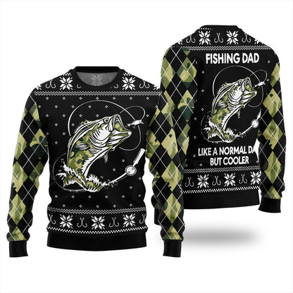 Fishing Dad Ugly Holiday Sweater