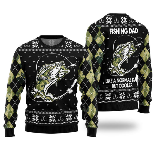 Fishing Dad Ugly Holiday Sweater