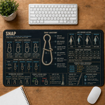 Fishing Snap Fishing Field Guide Desk Mat | 5To9Vibe
