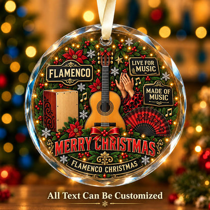 Flamenco Personalized Glass Ornament | 5To9Vibe