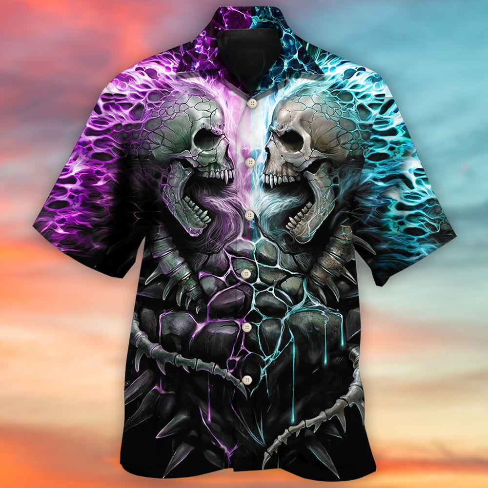 Skull Flaming Skull Style - Hawaiian Shirt 