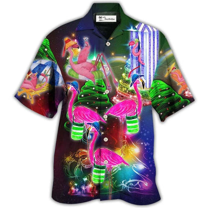 Hawaiian Shirt / Adults / S Flamingo Love Beach Amazing Christmas - Hawaiian Shirt 