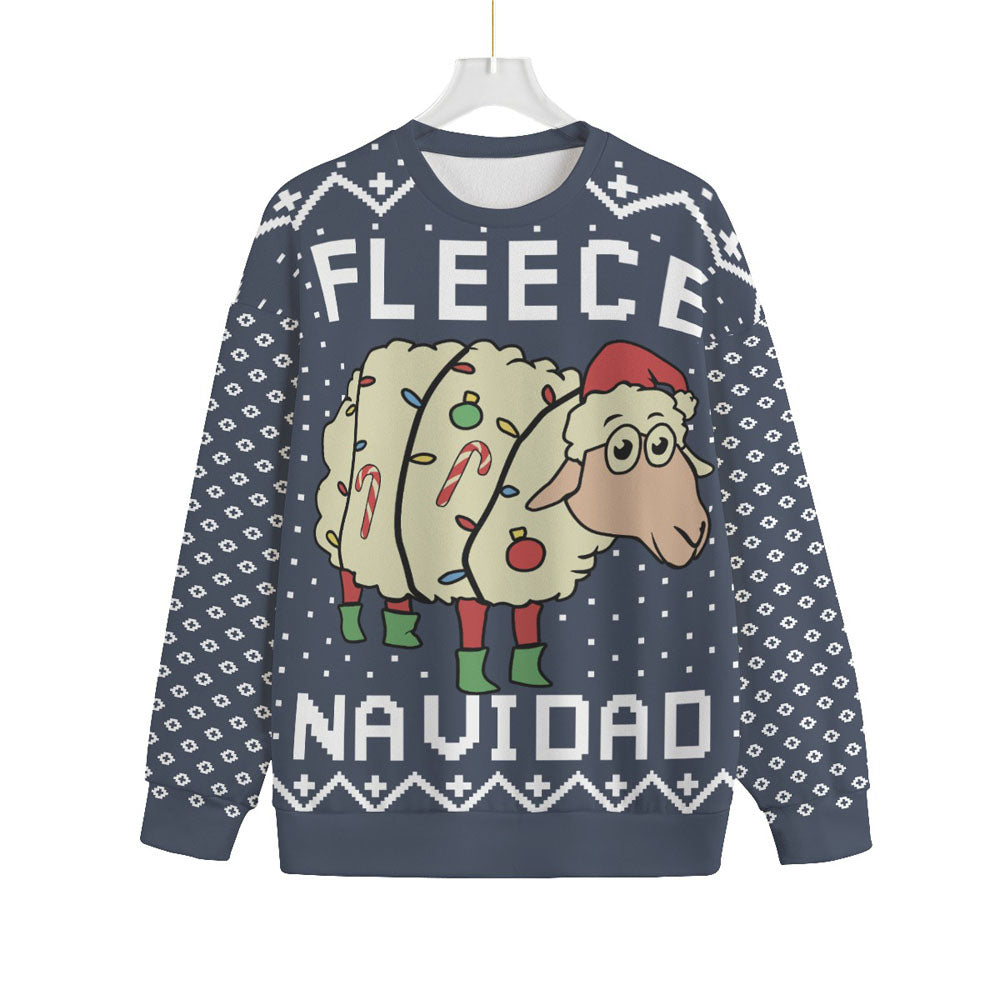 Fleece Navidad Men's Funny Ugly Christmas Sweater