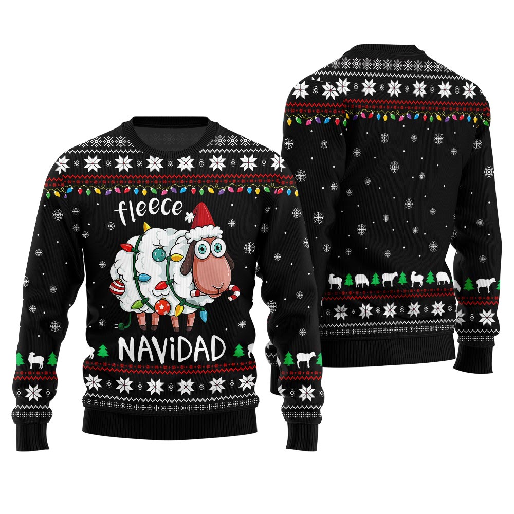 Fleece Navidad Ugly Christmas Sweater Men And Women
