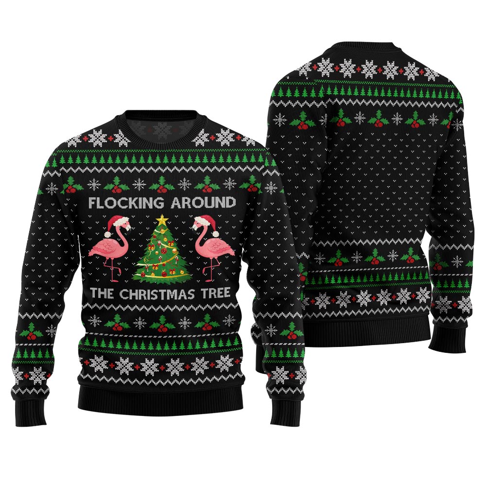 Flocking Around the Christmas Tree Ugly Sweater