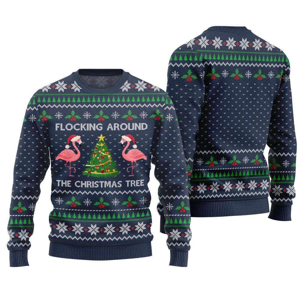 Flocking Around the Christmas Tree Ugly Sweater
