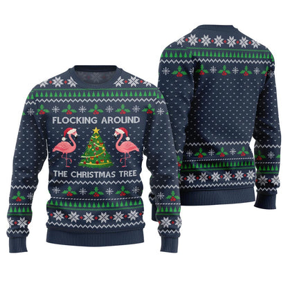 Flocking Around the Christmas Tree Ugly Sweater