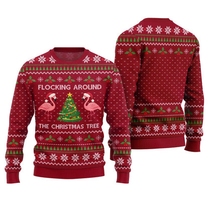 Flocking Around the Christmas Tree Ugly Sweater