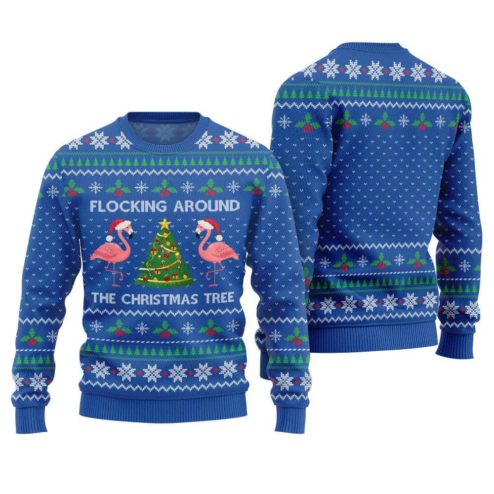Flocking Around the Christmas Tree Ugly Sweater