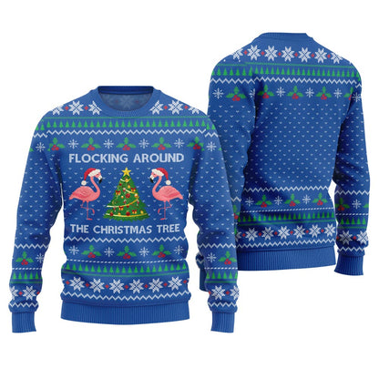 Flocking Around the Christmas Tree Ugly Sweater