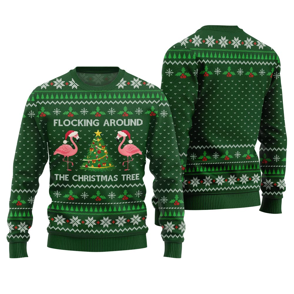 Flocking Around the Christmas Tree Ugly Sweater