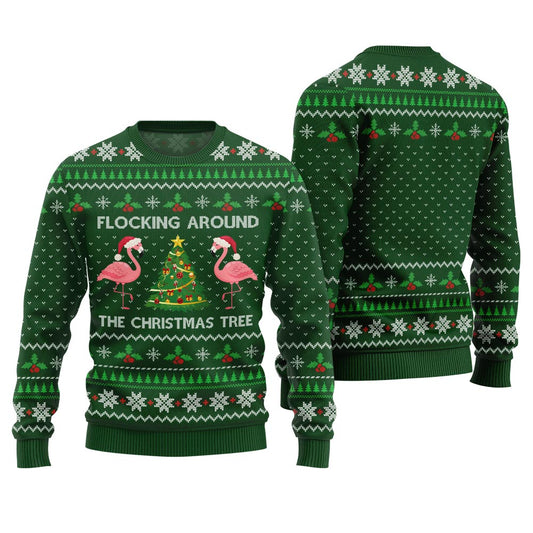 Flocking Around the Christmas Tree Ugly Sweater