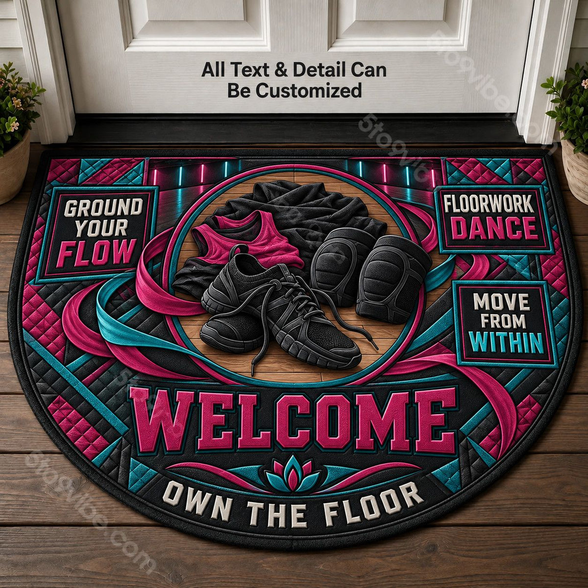 Floorwork Dance Personalized Half Round Mat | 5To9Vibe