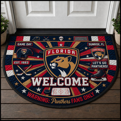 Hockey All Teams Custom Quilted Print Premium Welcome Mat – Personalized Baseball Doormat