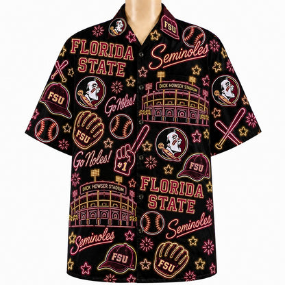 All College Basketball Teams Neon Viber Unisex Hawaiian Shirt For Men & Women