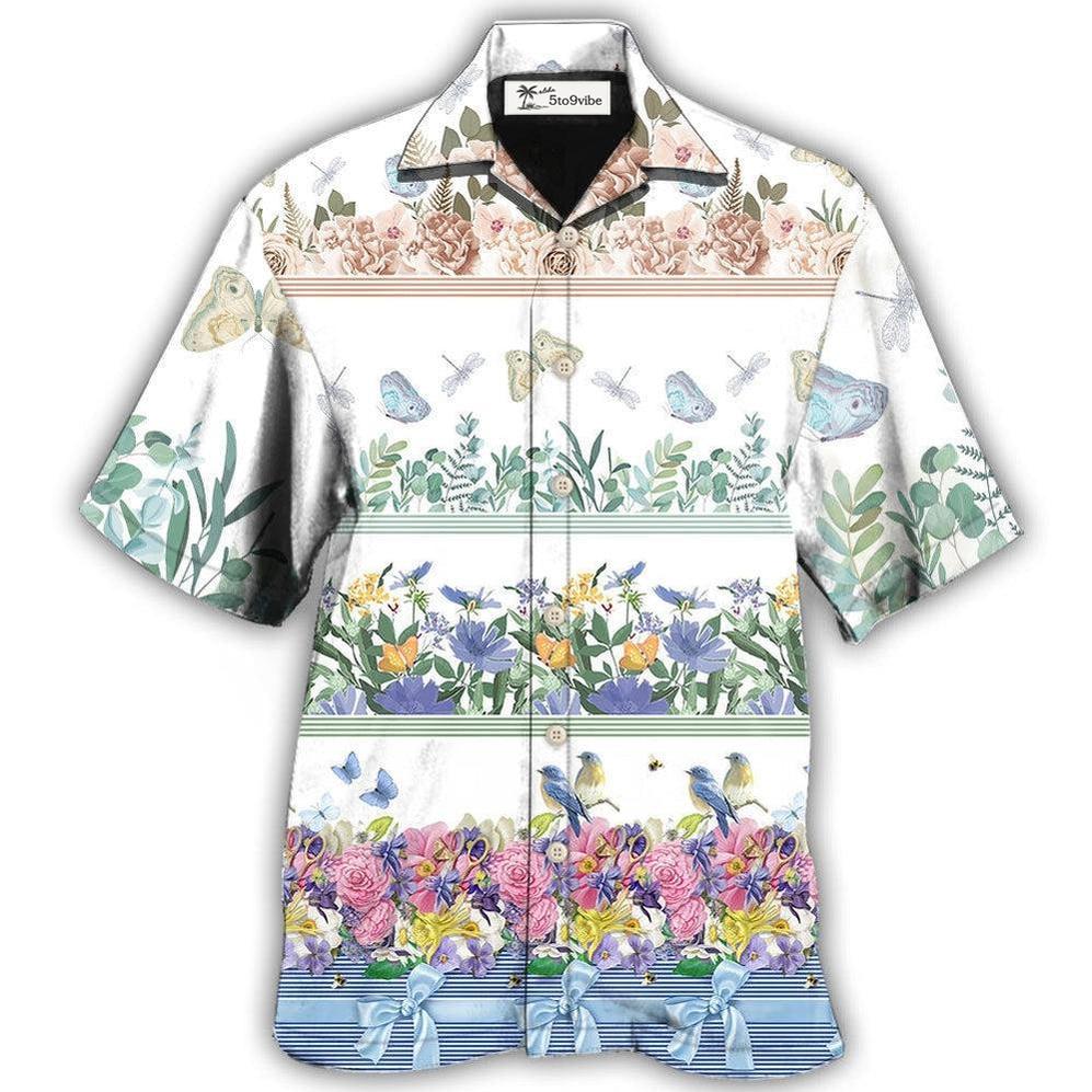 Hawaiian Shirt / Adults / S Flower Amazing Florist Bird And Butterfly - Hawaiian Shirt 