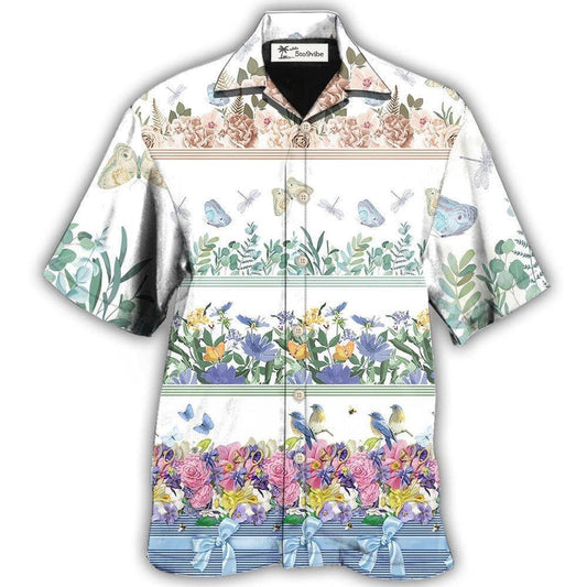 Hawaiian Shirt / Adults / S Flower Amazing Florist Bird And Butterfly - Hawaiian Shirt 