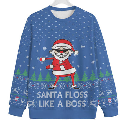 Floss Santa Claus Mens Big And Tall Ugly Christmas Sweater